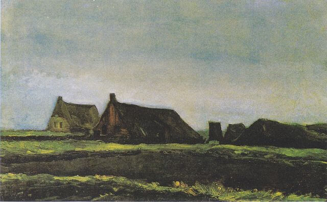 Домики, Ван Гог, сентябрь 1883г, Ньив-Амстердам