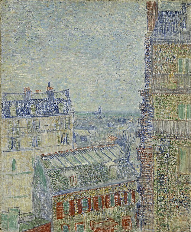 Вид на Париж из квартиры Тео на улице Лепик, весна 1887, Париж